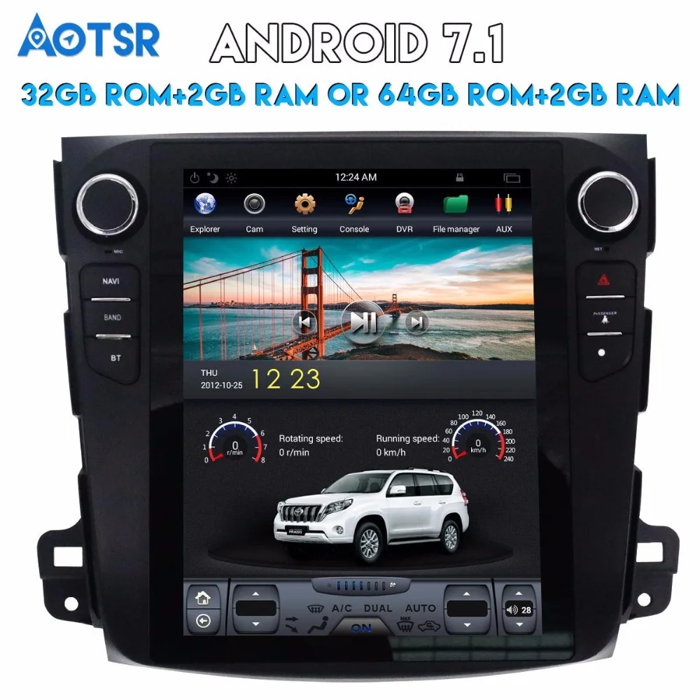 Чистый Android Tesla стиль автомобиля gps навигация для Mitsubishi Outlander Citroen C-Crosser peugeot 4007 2006~ 2012 Мультимедиа без DVD