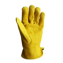 New Men Work Gloves Cowhide Leather Security Protection Wear Safety Working Climbing Outdoor Sports Gloves For Men