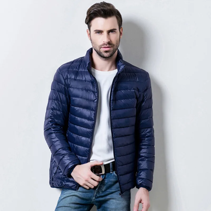 New Men's down jacket winter mens Thin and light White duck down coat ...