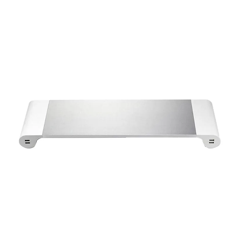 Aluminum Laptop PC Monitor Stand Riser Desk Organizer With 4 USB Ports 40JUN2712