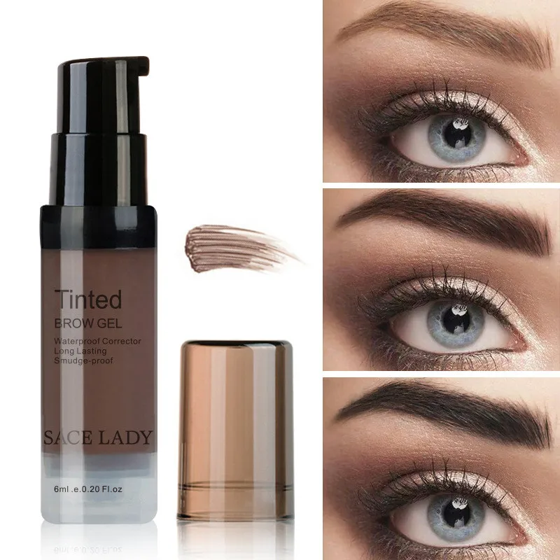 

SACE LADY 1.5ml Metal Liquid Eyebrow Enhancers Anti-watercolor Makeup Lasting Shiny Glossy Eyebrow Dye Eyebrow Pencil Powder
