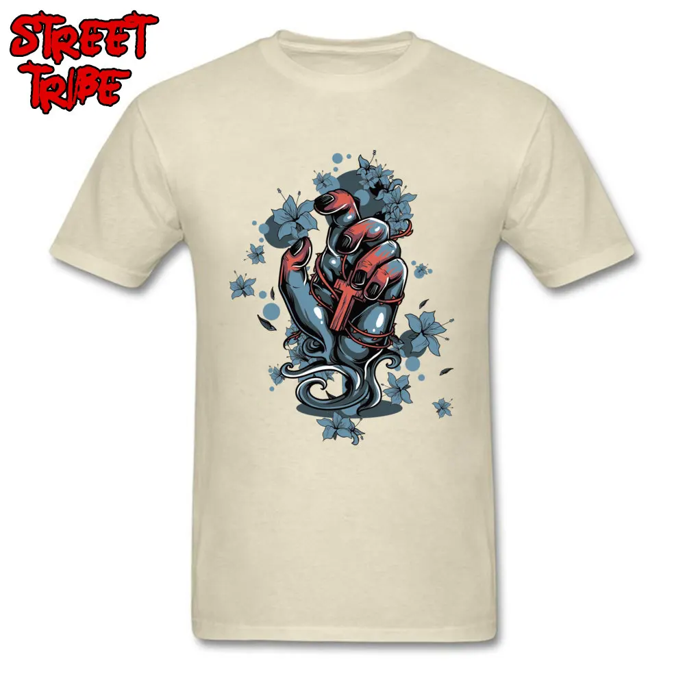 Funny Men Tops Shirt fashion submarino gesture Europe T-Shirt Pure Cotton Short Sleeve Casual T Shirt Round Collar fashion submarino gesture beige