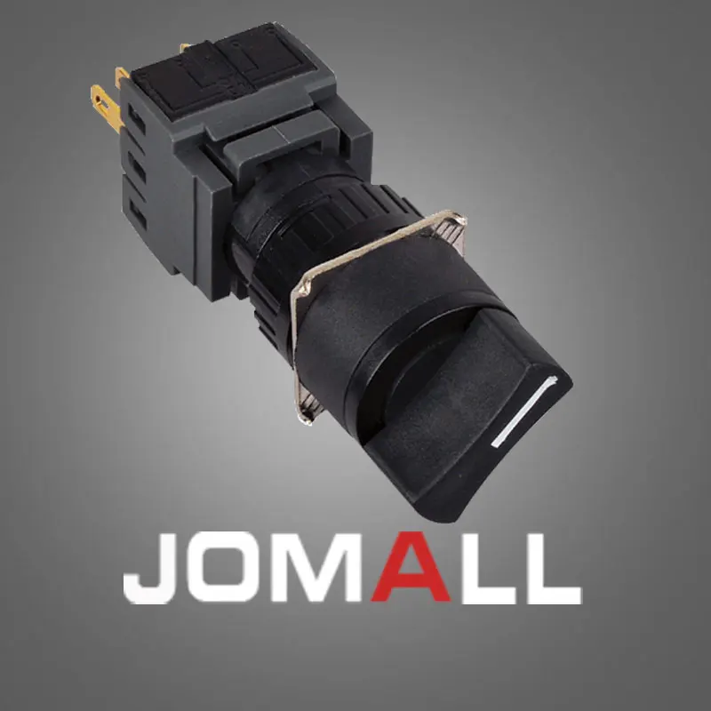 

F16Y-22X/33 round selector three position momentary push button switch