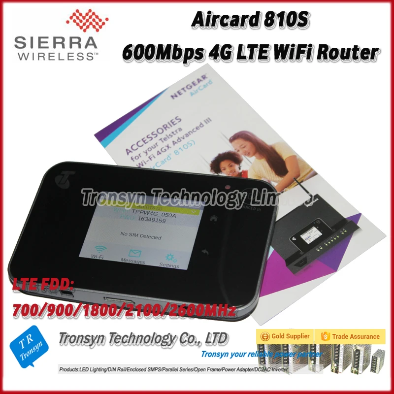 New Arrival Original Unlocked Netgear 600Mbps Aircard AC810S 4G LTE Cat11 Mobile Hotspot Support LTE FDD B1 B3 B7 B8 B28