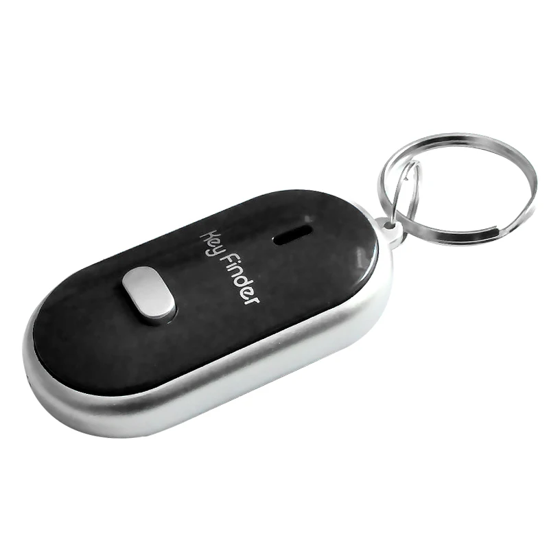 LED Key Finder Locator Find Lost Keys Chain Keychain Whistle Sound Control Plastic Wireless Whistle Key Finder Locator Tracker