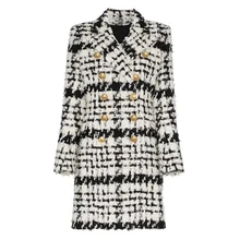 Высококачественное Новое Стильное подиумное дизайнерское шерстяное пальто, женское двубортное длинное пальто с пуговицами льва