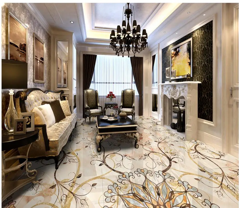 Photo wallpaper mural floor Art tiles parquet floor stone 3D wall murals wallpaper floor PVC waterproof floor