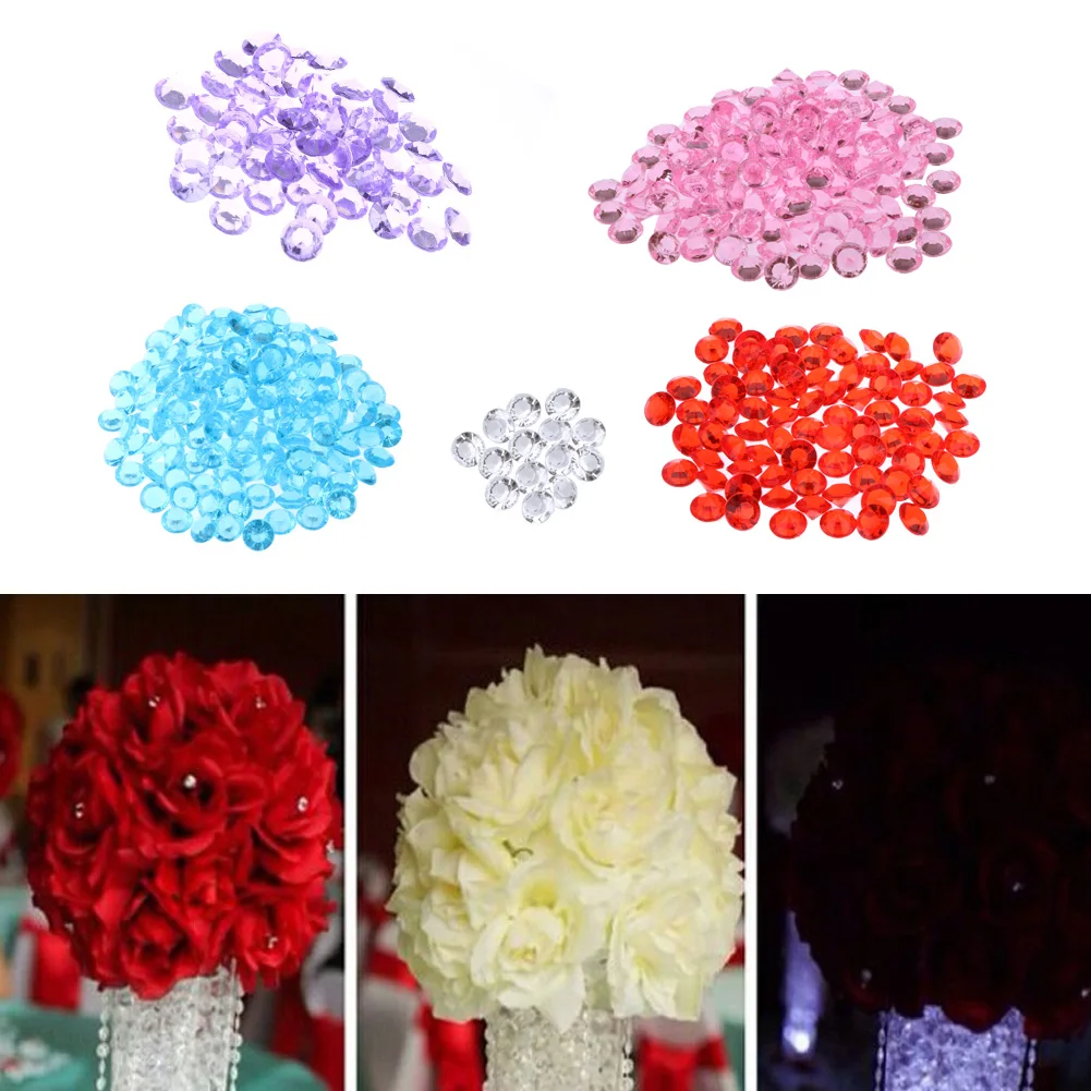

500Pcs Clear Acrylic Diamond Wedding Decoration Mariage 8mm 10mm Crystal Bling Transparent Confetti Party Table Decoration