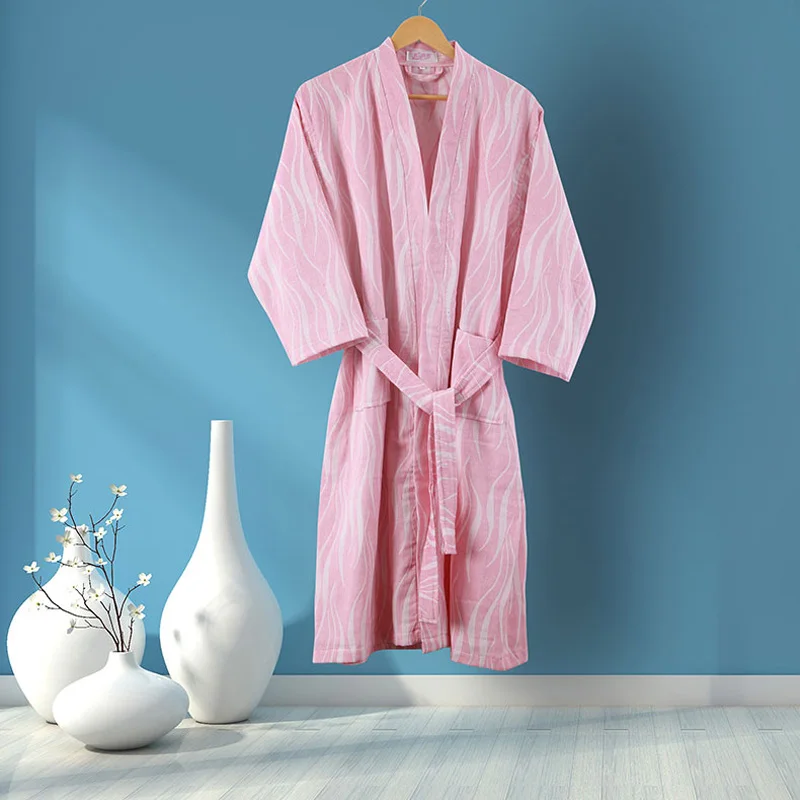 Женская ночная рубашка из чистого хлопка, Женский Летний Тонкий марлевый халат, японский стиль, женская ночная рубашка, хлопок, халат, одежда для сна