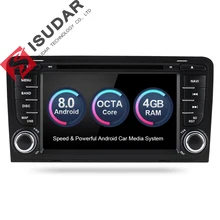 Android 8.0 Two Din 7 Inch Car DVD Player Stereo System For Audi/A3/S3 Octa Cores 4G RAM 3G/4G WIFI Radio FM/AM GPS Navigation