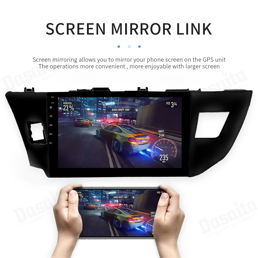 Cheap 1 din 10.2" IPS Android 9.0 multimedia player for Toyota Corolla 2014 2015 2016 Stereo with 8-Core 4Gb+32Gb built-in GPS WIFI 13