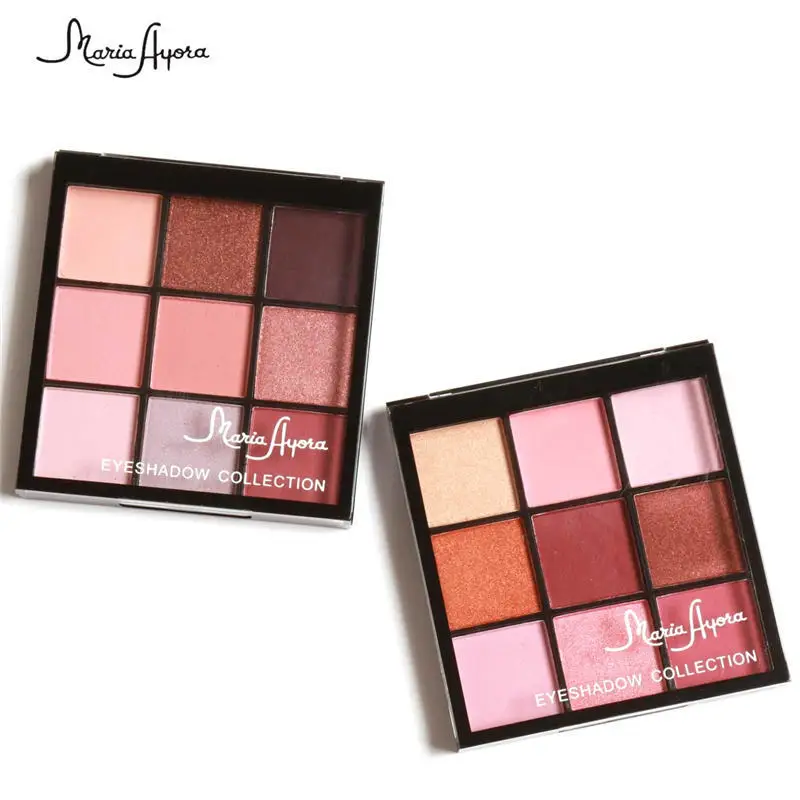 

MARIA AYORA Makeup Waterproof Long Duration Eyeshadow Matte Shining 9 Colors Eye shadow Pallete Make Up Cosmetic