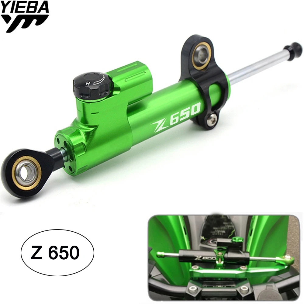 with LOGO CNC Universal Motorcycle Damper Steering Stabilize Safety Contro For KAWASAKI Z650 Z 650 16-18 Z750S Z750 Z 750 07-12
