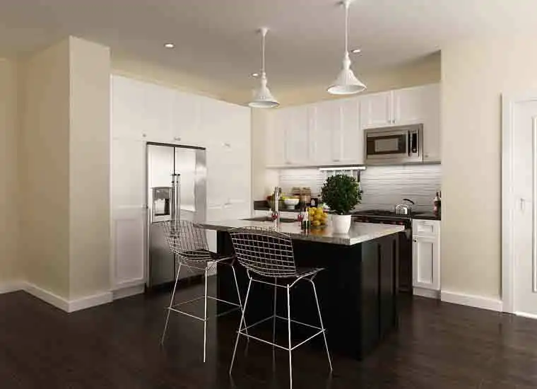 Chinese Oppein Project Prefab Solid Wooden Modern Kitchen Cabinets