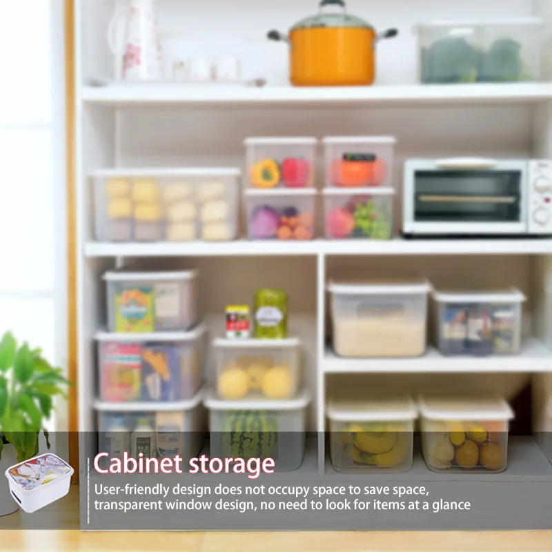 1 шт. кухня прозрачный PP ящик для хранения зерна хранения содержит герметичный Домашний Органайзер пищевой контейнер-холодильник ящики для хранения