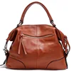 Grand sac à main à bandoulière en cuir véritable pour femmes, fourre-tout de styliste de marque, sac de voyage 100% avec boucle en or clair ► Photo 2/6