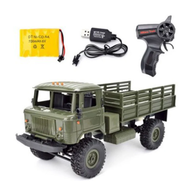 

WPL B-24 1:16 Remote Control Military Truck 4 Wheel Drive Off-Road B24 WPL GAZ RC Car Model Remote Control Climbing Car VS C24