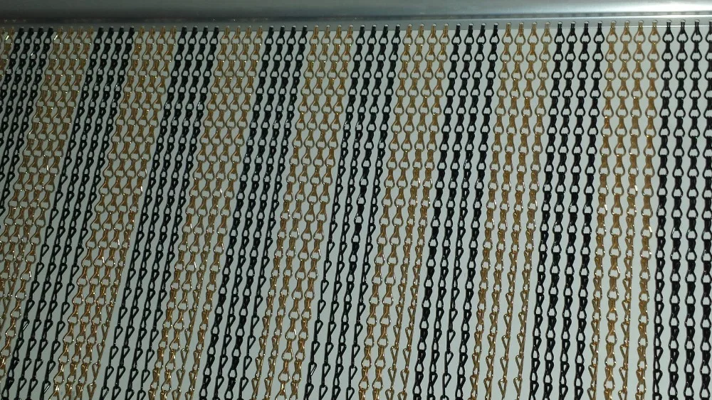 black and yellow chain fly screen curtain