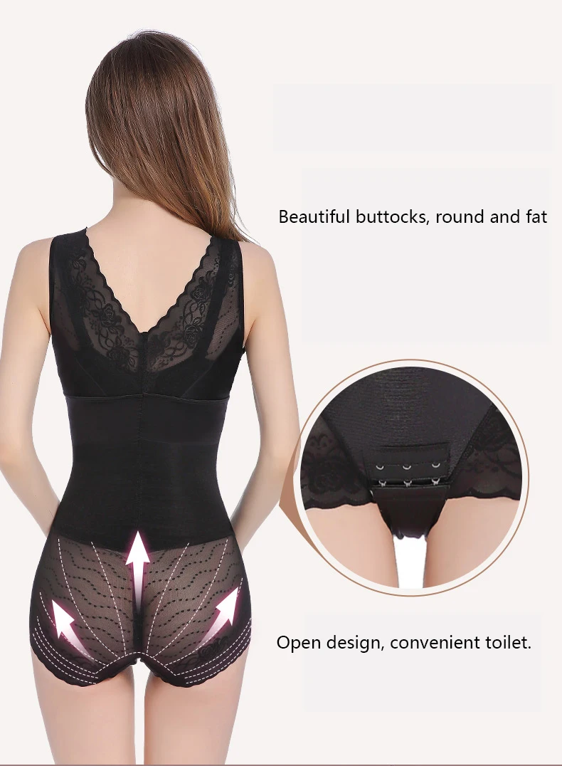Lady Slimming Burn Fat Briefs Shapewear Tummy Slim Bodysuit Full Body Shaper Slimming Underwear Vest Bodysuits Jumpsuit M-XXL (13)