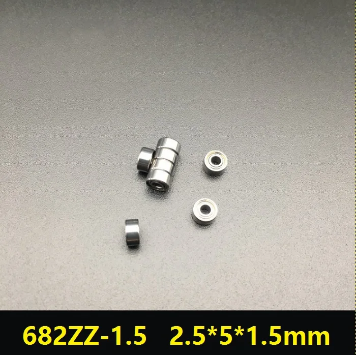 

100pcs/500pcs 682ZZ-1.5 682 2.5*5*1.5mm double shielded deep groove ball bearings Miniature 2.5x5x1.5 mm