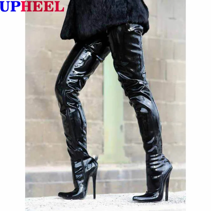 Buy UPHEEL women 18CM high heels 7" high heels Black