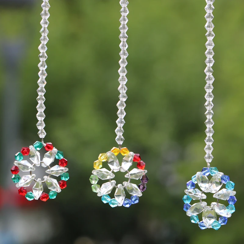 

1PCS Chandelier Crystal Suncatcher Prism Rainbow Octogon Chakra Hanging Sun Catchers Window Ornament