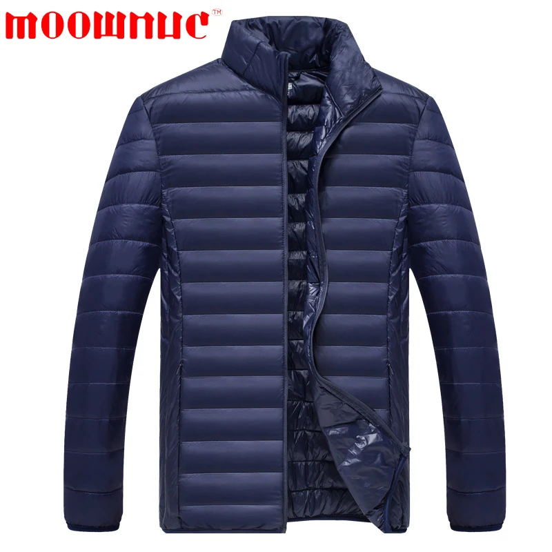Down Coats Men Light Down Jacket Warm Stand collar Youth Coat Men Slim