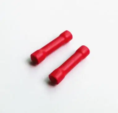 

free shipping 100PCS Tube fully insulated middle connector wire connector terminals cold in contact BV1 applicable 0.5-1.5