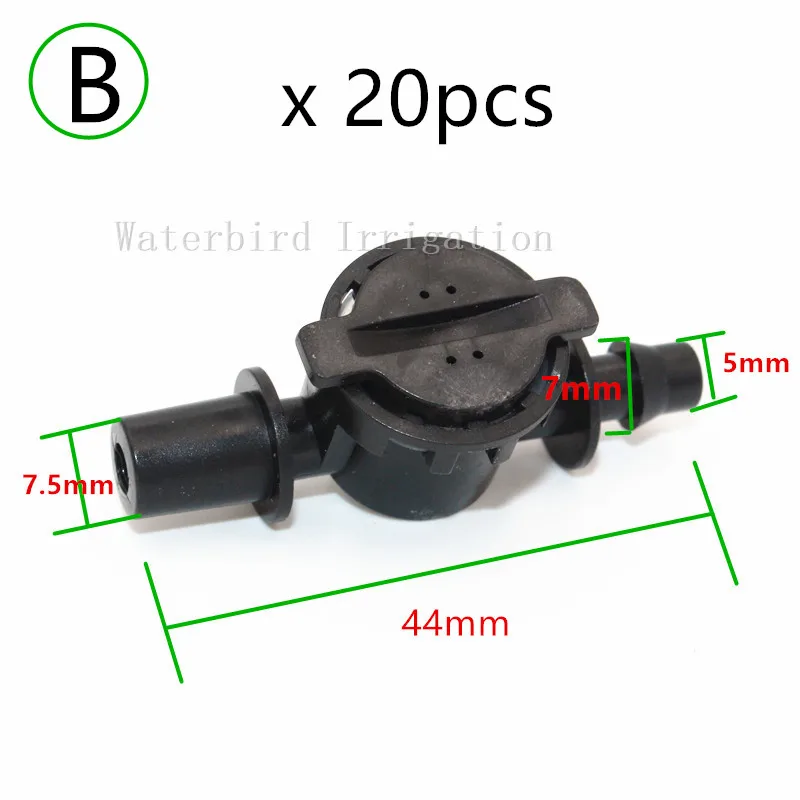 20 шт 1/" противокапельный разъем для предотвращения утечки воды капельного орошения фитинги микро аксессуары для разбрызгивателей - Цвет: B   20pcs