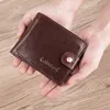 Cobbler Legend Genuine Leather Men Wallets Vintage Trifold Wallet Zip Coin Pocket Purse Cowhide Wallet for Mens Money Clip ► Photo 2/6