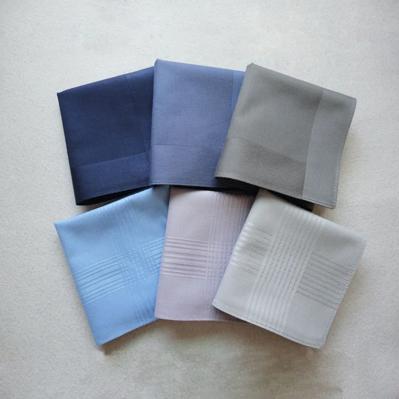 40*40cm Unisex Handkerchiefs 100% Cotton Hankies Solid Color Square ...