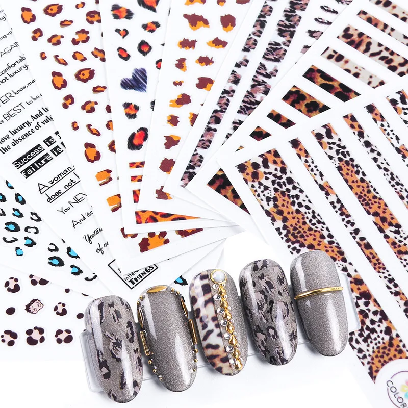 Adhesive Stickers A Variety of Leopard Animal Print Letter Decals Applique | Красота и здоровье