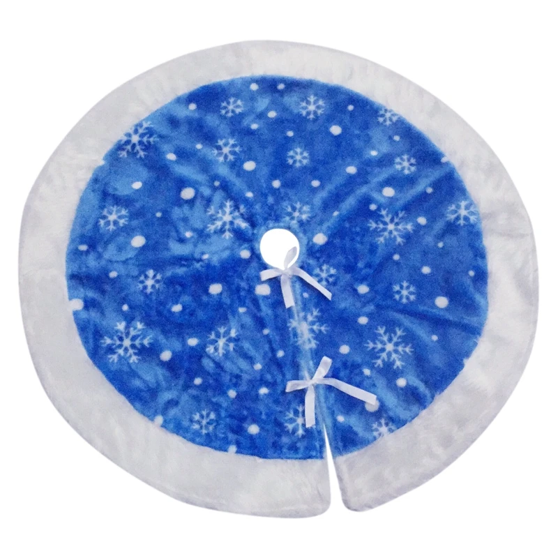 Christmas Tree Skirts Blue Snowflake Carpet XMAS Tree Christmas