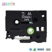 Labelife трафаретная лента STE-161 STE161 черный 36 мм для Brother P-сенсорный принтер PT-3600 PT-9200DX PT-9200PC PT-9500PC