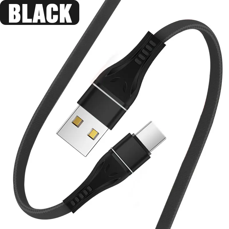 3A type-c micro usb Быстрый кабель для huawei samsung Android Xiaomi зарядное устройство Магнитный адаптер usb type C кабели для мобильных телефонов - Цвет: For Type-c Black