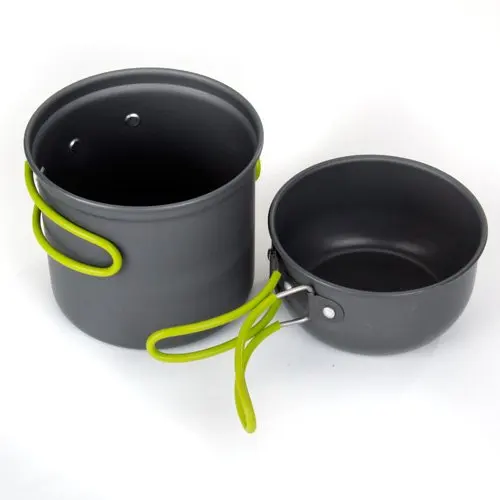 Buena oferta de Excursión Que Acampa Plegable Juego de Utensilios Pot Pan