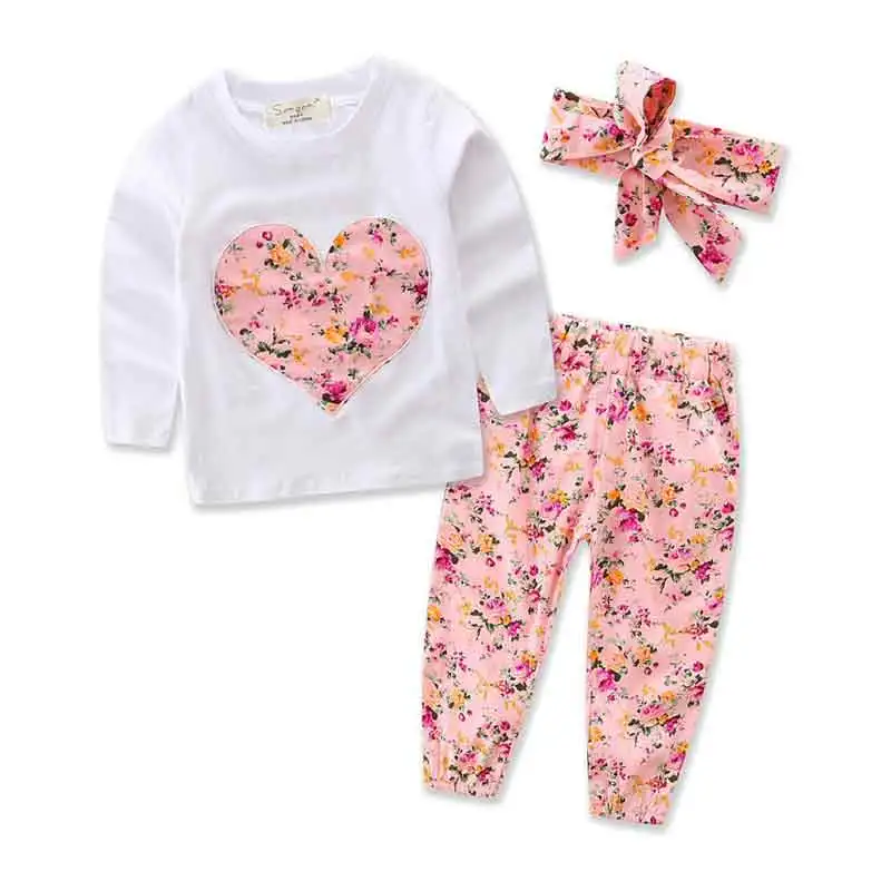 2-6T Girls Short Sleeve Rainbow Heart LGBT Shirts Casual Blouse Clothes with Flounces