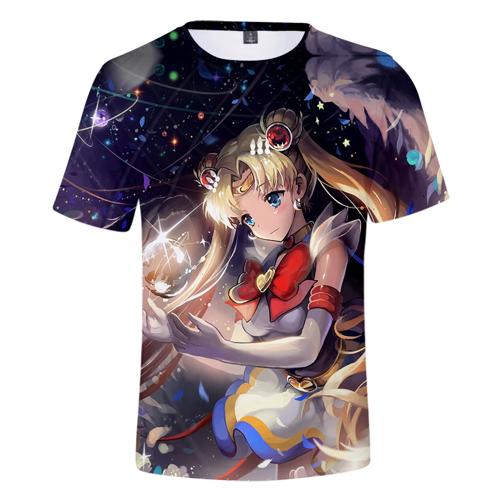 

Hot Anime Sailor Moon 3D T Shirt Boys/Girls Summer Fashion Kawaii Harajuku Style Anime T-shirt 3D Print Sailor Moon T-shirts Top