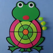 Cartoon Animal Frog Sticky Ball Target Dart Board Throwing Flying Game Toy Set For Children Security Toy Gifts New