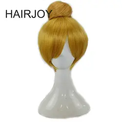 Hairjoy Тинкер Белл Косплэй парик со съемной пучок волос блондинка коричневый жаропрочного синтетического костюм Искусственные парики