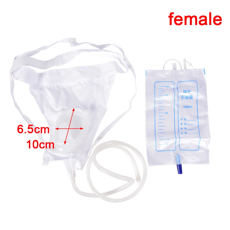 1000 مللي الذكور الإناث المسنين كيس بول مستشفى مخصصة سلس البول مبولة طريح الفراش المرضى التبول Catherter حقيبة