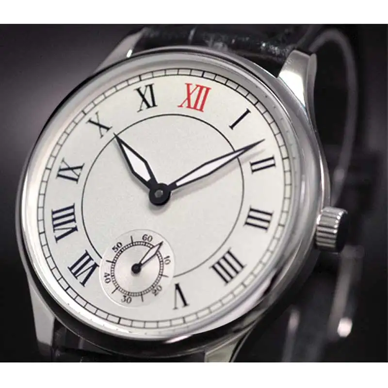 

2019 Valentines gifts Romantic 44mm parnis White Dial SS Case 17 jewels 6498 Hand Wind Mechanical men's Watch