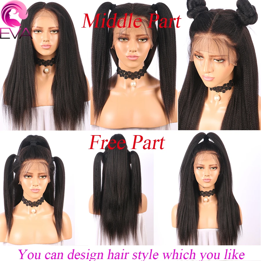 Pelucas de pelo humano de encaje recto Eva Pre desplumado con pelo de bebé pelucas de encaje completo sin pegamento para mujeres brasileñas cabello Remy Pelucas de pelo humano de encaje recto Eva Pre desplumado con pelo de bebé pelucas de encaje completo sin pegamento para mujeres brasileñas cabello Remy