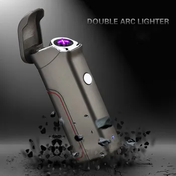 

Latest Usb Charge Arc Lighter USB Windproof Personality Electronic Cigarette Lighters Novelty Electric Smoke Cigarette Lighter