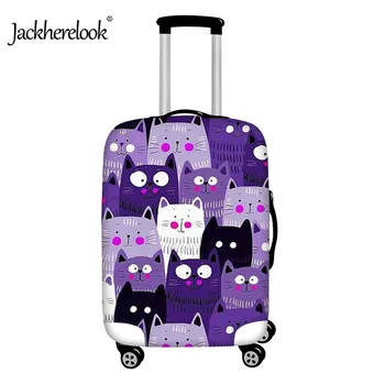 

Jackherelook Cartoon Lovely Cat Luggage Protective Cover Protective Travel Suitcase Cover for 18-30 Inch Trolley Case Rain Cover
