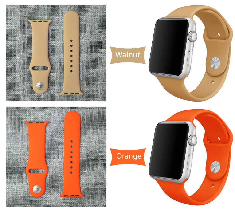38mm 40mm Silicone Sports Band Strap for Apple iWatch Smart