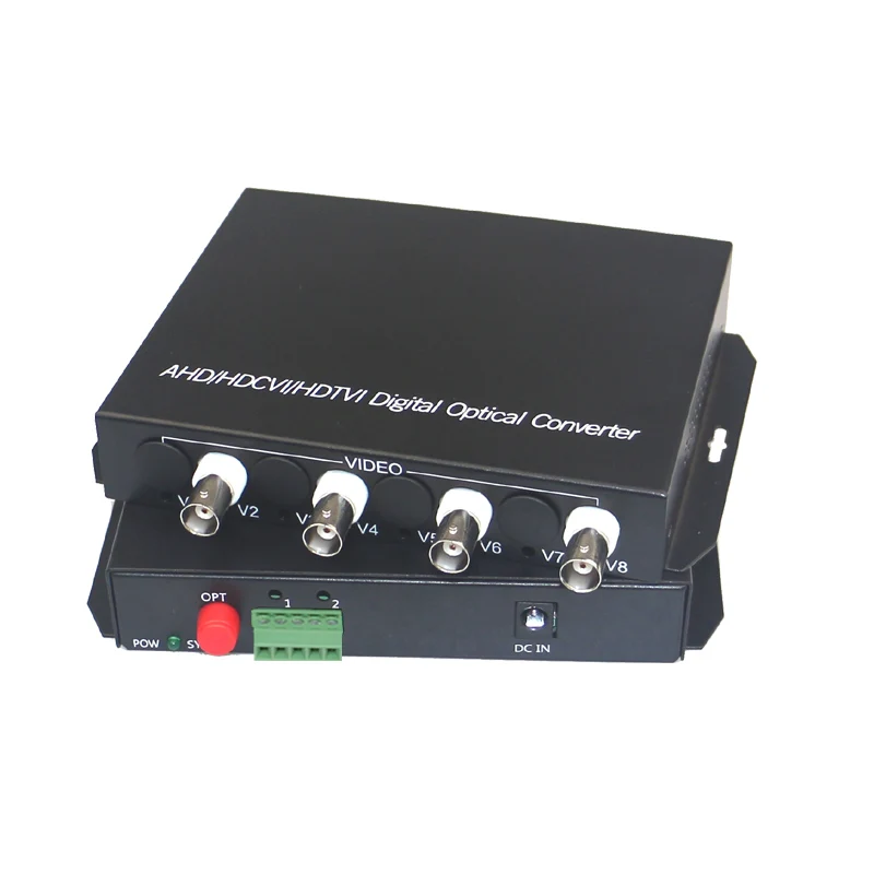 

1080P HD CVI AHD TVI 4 Channel Video Fiber Optical Media Converters with RS485 Data- For 1080p 960p 720p AHD CVI TVI HD CCTV