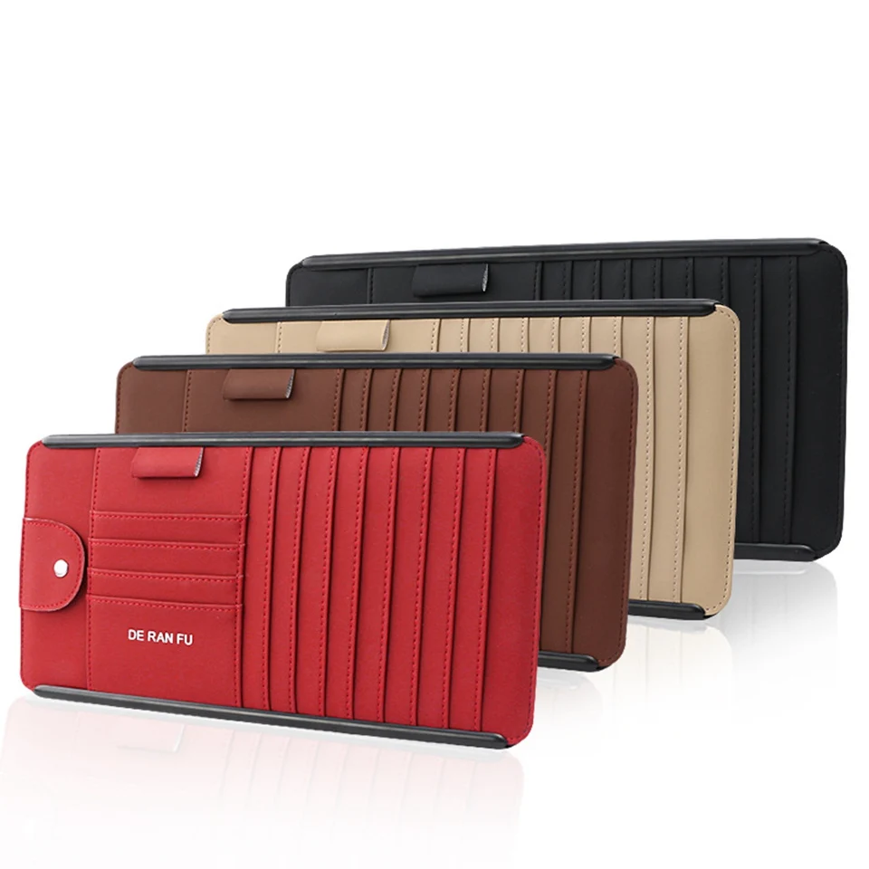 

Car Sun Visor Tidy Organizer Storage Bag Holder Pocket CD Case Card Pouch Multi colors Stocks KLM-5