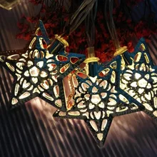 Светодиодный star строка огни Рождественская елка кулон день рождения праздник комнату вечерние украшения праздник огней освещения