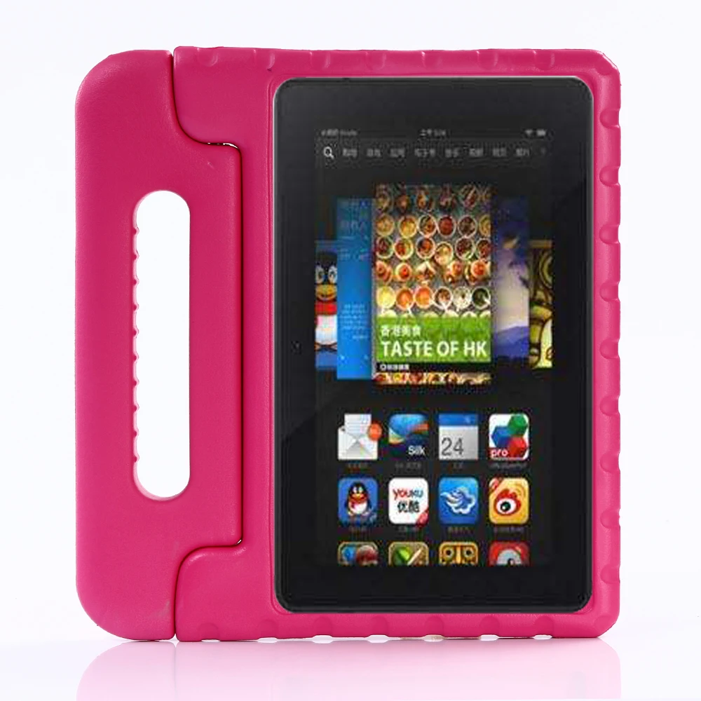 Детские ручки чехол для Amazon Kindle Fire HD8 2017 перечисленных случаях противоударный пены EVA Поддержка чехол со стойкой чехол Обложка + Flim